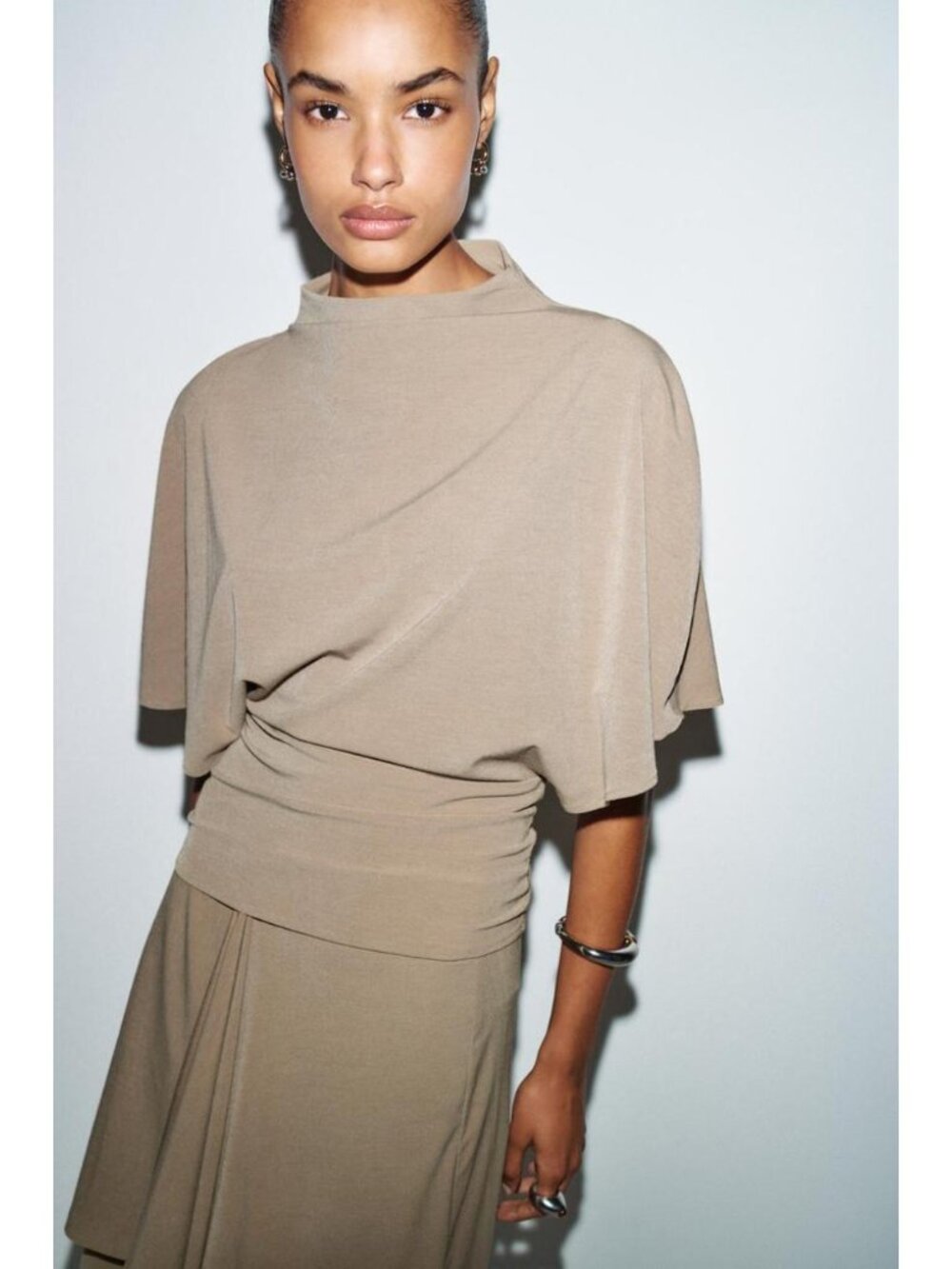 ZARA MOCK NECK TOP